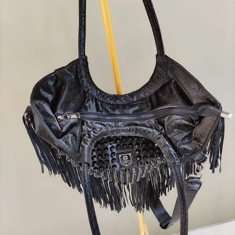 Chanel Fringe-Accented Quilted Leather Paris-Dallas Fringe Hobo